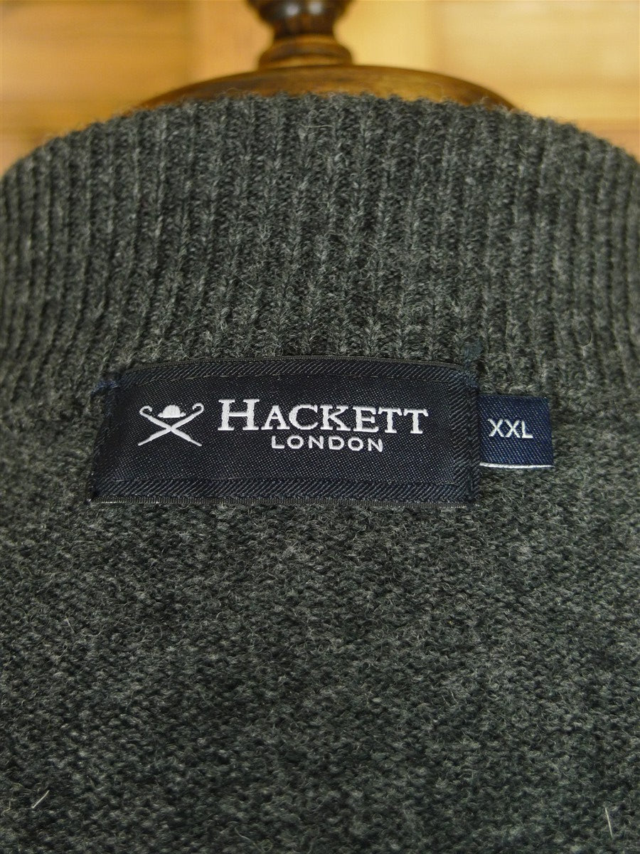 26/0648 immaculate hackett 100% merino wool gun check cardigan xxl