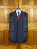 26/0651 kent haste lachter 2015 savile row bespoke navy blue wool & mohair blazer 48 regular