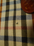 26/0650 vintage daks signature house check wool sports jacket blazer w/ suede trims 40 short