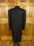 26/0640 heavyweight modern black genuine crombie overcoat 48-50