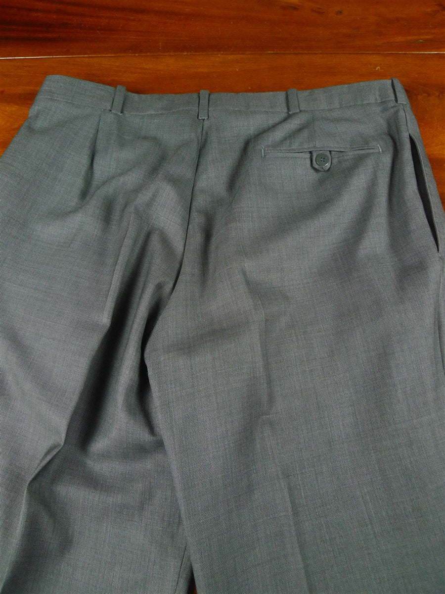 26/0631 madrid 1995 bespoke canvassed grey pick weave d/b worsted suit 43-44 regular