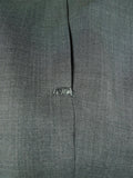 26/0631 madrid 1995 bespoke canvassed grey pick weave d/b worsted suit 43-44 regular