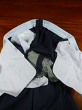 26/0632 madrid 1989 bespoke canvassed navy blue twill weave d/b 90% merino & 10% cashmere suit 43-44 regular