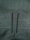 26/0633 madrid 1991 bespoke canvassed grey pin-stripe wool & mohair suit w/ 2 pair trs 45 regular