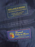 26/0639 immaculate 2002 madrid bespoke canvassed holland & sherry wool navy blue suit 46 regular