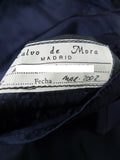 26/0639 immaculate 2002 madrid bespoke canvassed holland & sherry wool navy blue suit 46 regular