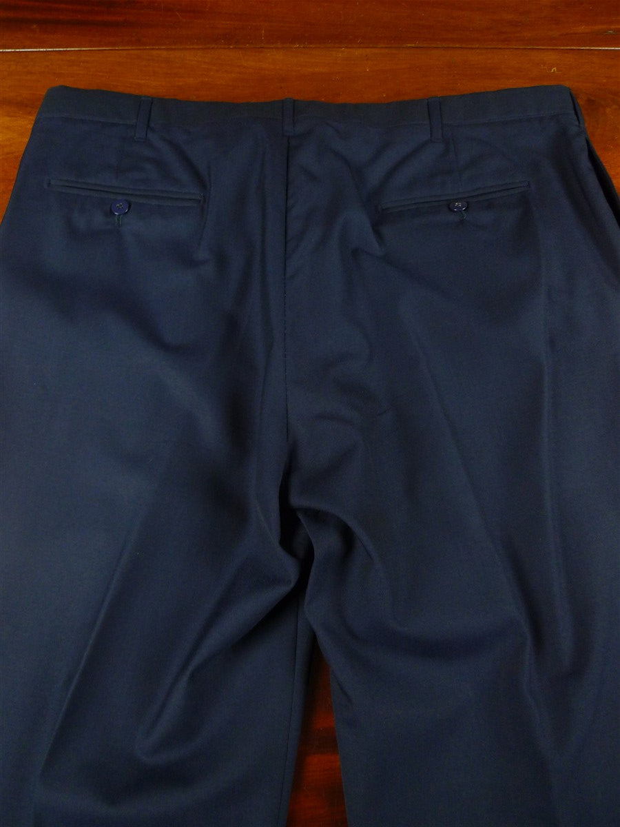 26/0639 immaculate 2002 madrid bespoke canvassed holland & sherry wool navy blue suit 46 regular