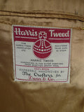26/0644 wonderful heavyweight 1960s vinatge green / brown houndstooth check harris tweed jacket w/ original buttons 40 regular