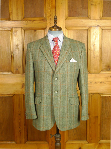 26/0647 near immaculate bladen supasax green wp check tweed jacket 42 regular