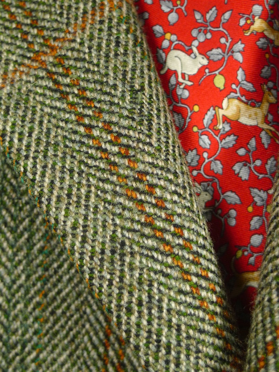26/0647 near immaculate bladen supasax green wp check tweed jacket 42 regular