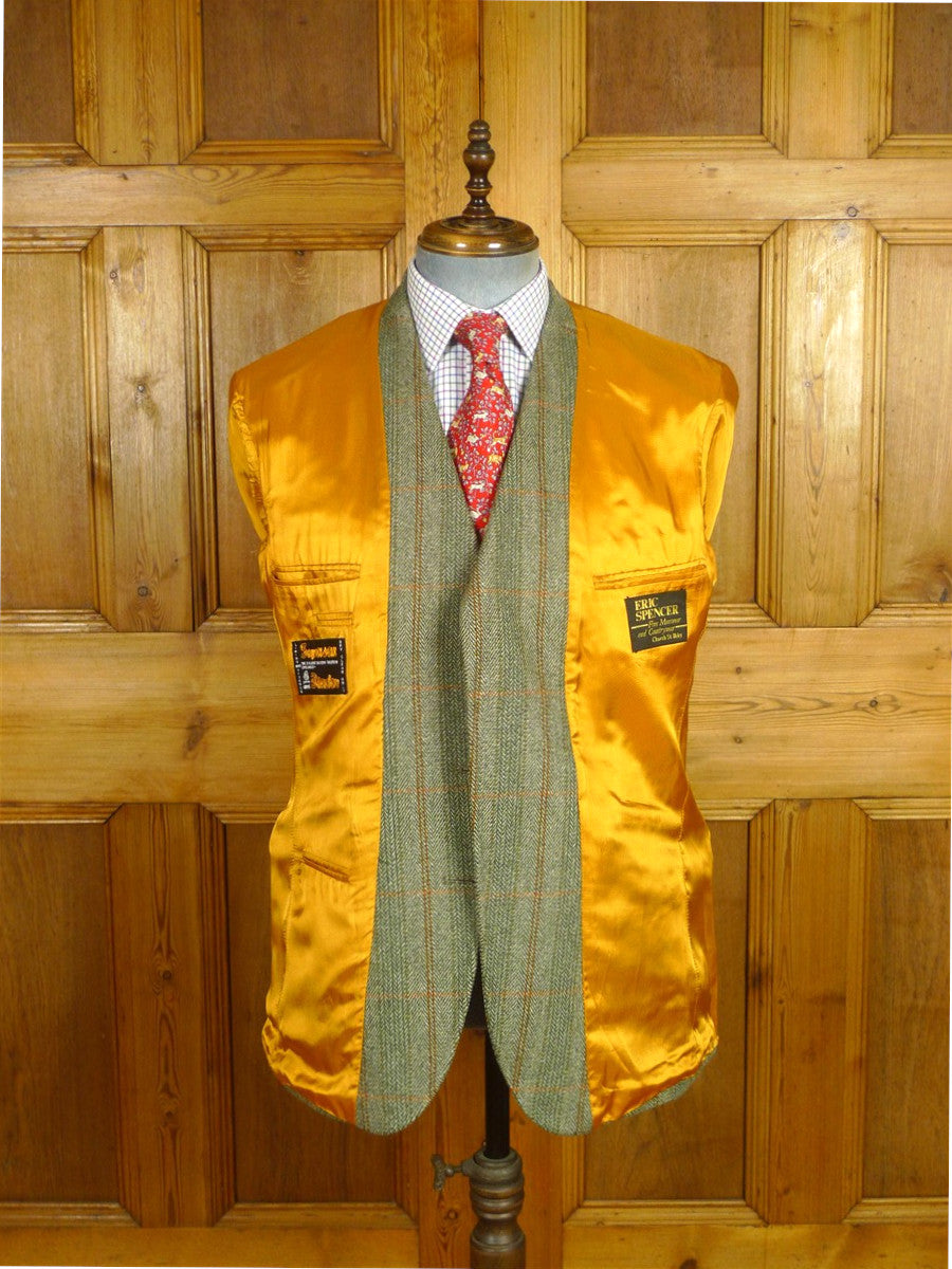 26/0647 near immaculate bladen supasax green wp check tweed jacket 42 regular