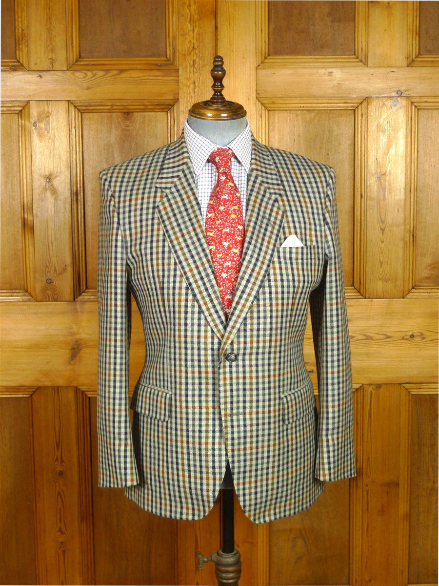 26/0653 near immaculate crombie gun check wool sports jacket blazer 40 regular