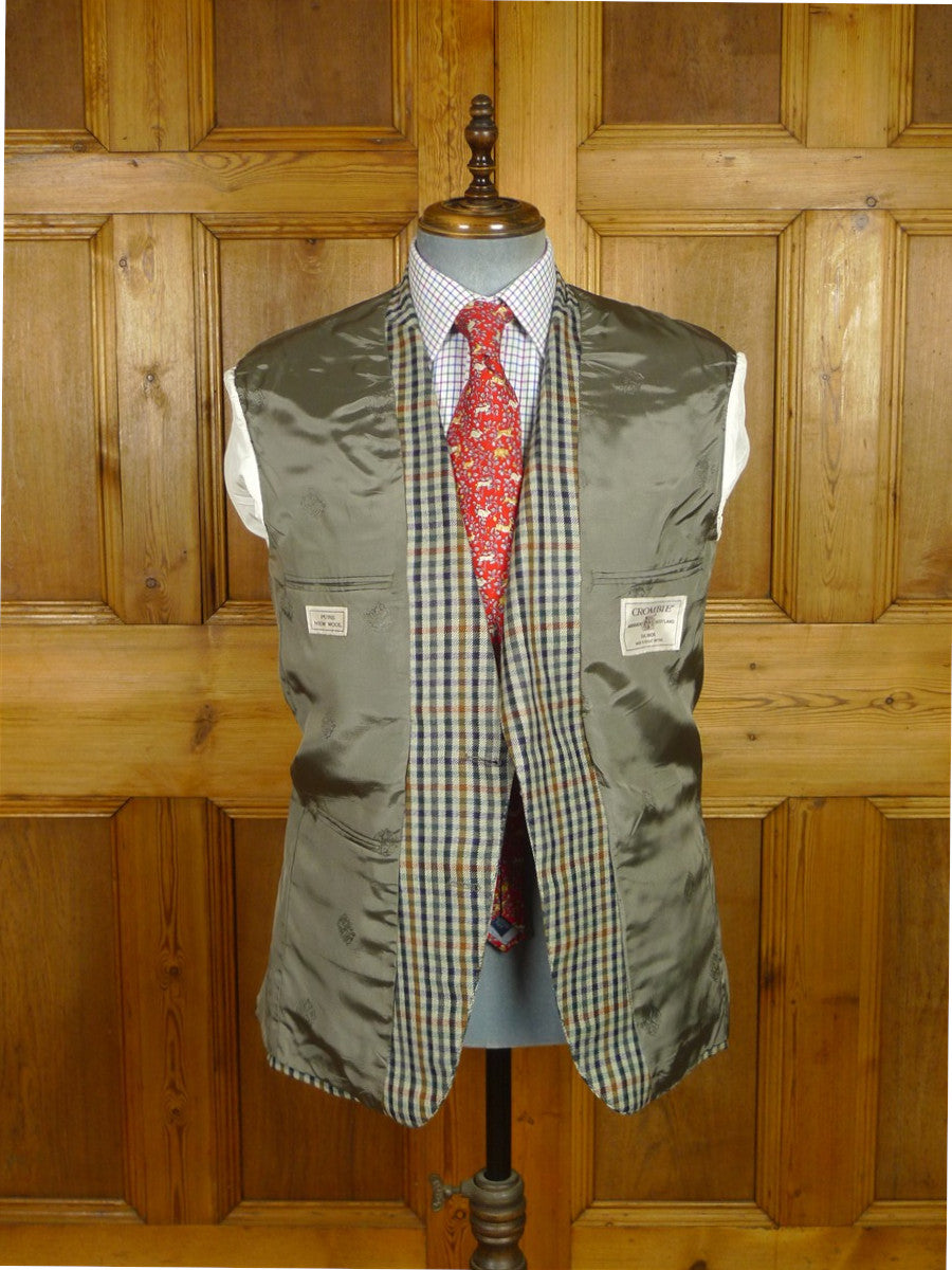 26/0653 near immaculate crombie gun check wool sports jacket blazer 40 regular
