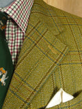 26/0657 vintage british heavyweight glen check tweed country suit 38 regular
