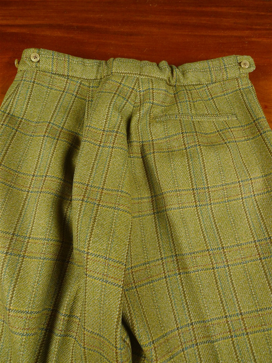 26/0657 vintage british heavyweight glen check tweed country suit 38 regular