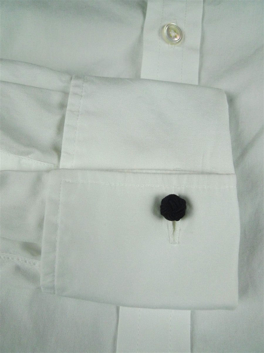 26/0681 turnbull & asser cotton white long sleeve double cuff shirt 15"