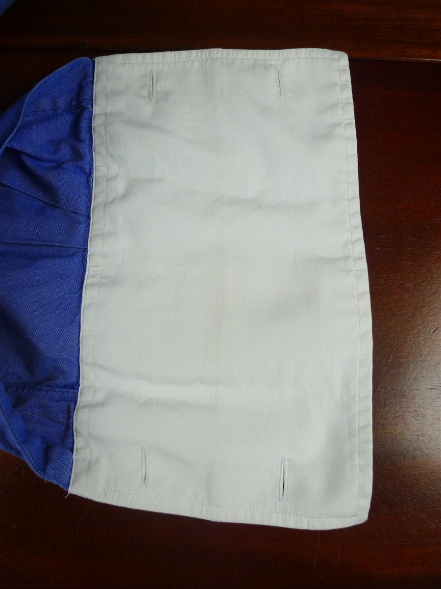 26/0664 Bespoke kilgour french stanbury cotton blue/white long sleeve double cuff shirt 15.5"