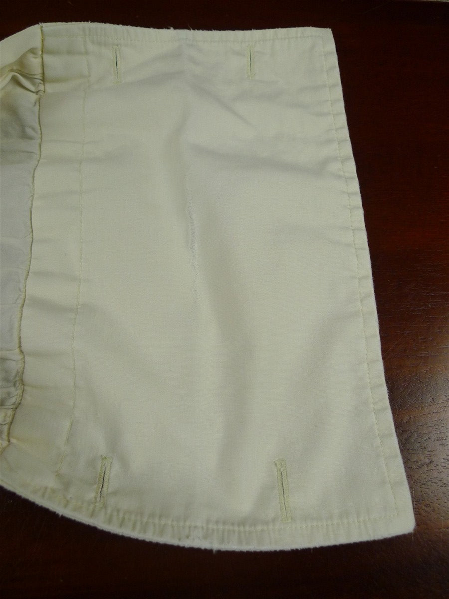 26/0672 turnbull & asser cotton cream long sleeve double cuff shirt 15"