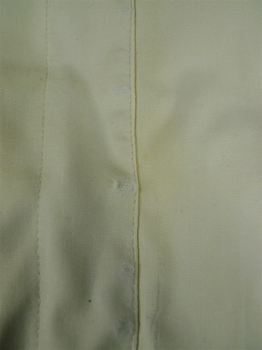 26/0672 turnbull & asser cotton cream long sleeve double cuff shirt 15"