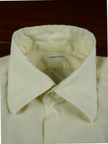 26/0672 turnbull & asser cotton cream long sleeve double cuff shirt 15"