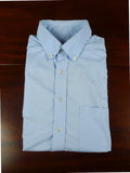 26/0682 immaculate bespoke cotton blue long sleeve single cuff shirt 16"