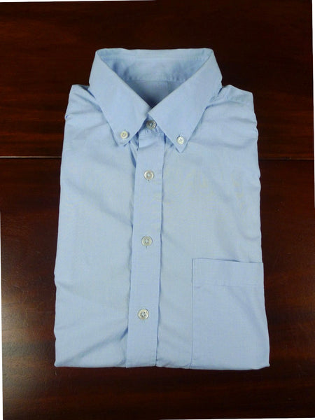 26/0682 immaculate bespoke cotton blue long sleeve single cuff shirt 16"