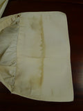26/0684 vintage turnbull & asser silk ivory pleated double cuff dress shirt 16.5"
