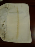 26/0684 vintage turnbull & asser silk ivory pleated double cuff dress shirt 16.5"