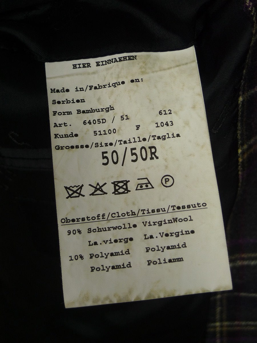26/0655 immaculate nearly new daks grey / lilac glen check wool sports jacket blazer 40 regular
