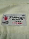 26/0680 turnbull & asser cotton cream long sleeve single cuff shirt 14.5"