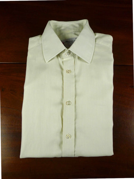 26/0680 turnbull & asser cotton cream long sleeve single cuff shirt 14.5"