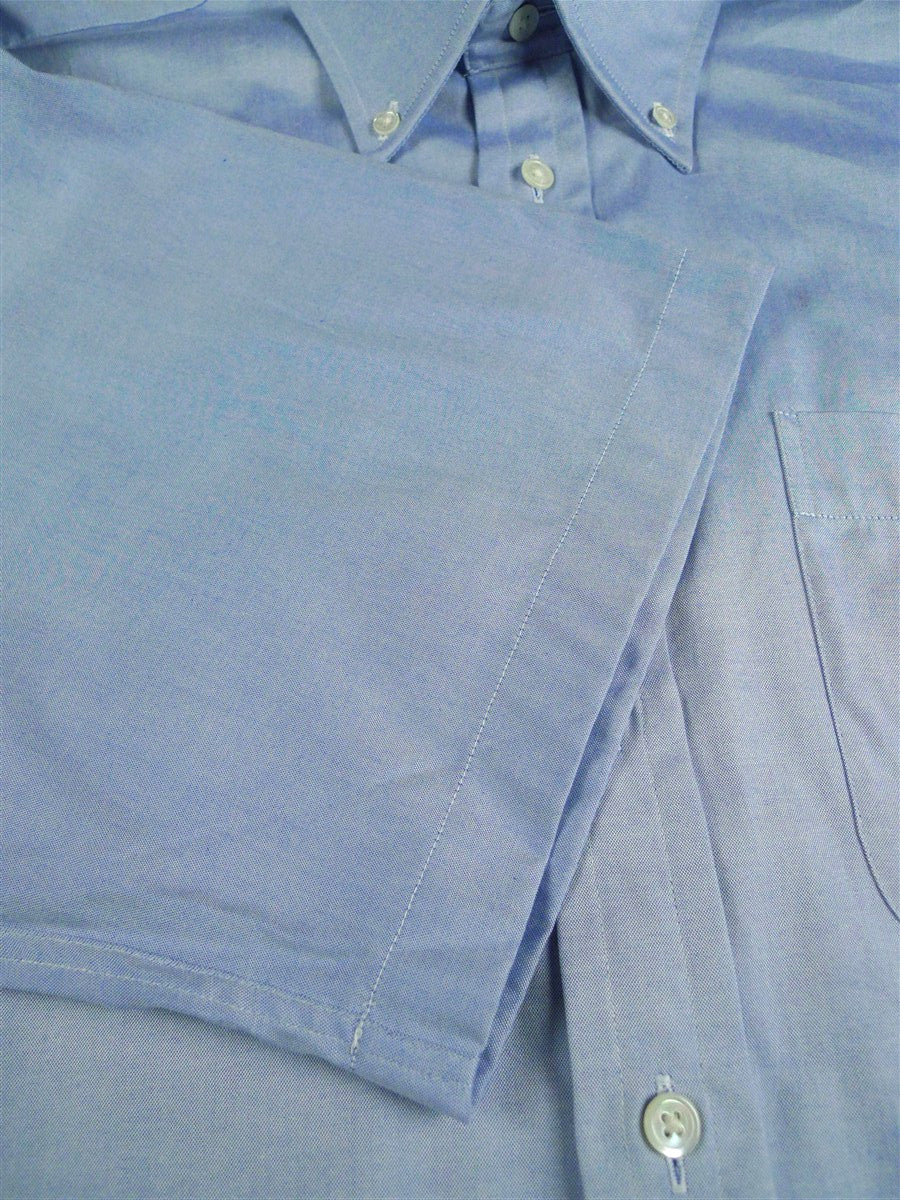 26/0671 immaculate harvey & hudson cotton blue short sleeve shirt 18"