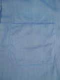 26/0668 Bespoke cotton blue long sleeve single cuff shirt 15.5"