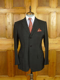 26/0661 wonderful 1978 vintage norton & sons savile row bespoke black textured check wool & silk suit 39 regular