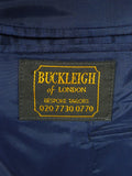 26/0662 immaculate buckleigh sw1 london bespoke grey worsted wool suit 38 short to regular