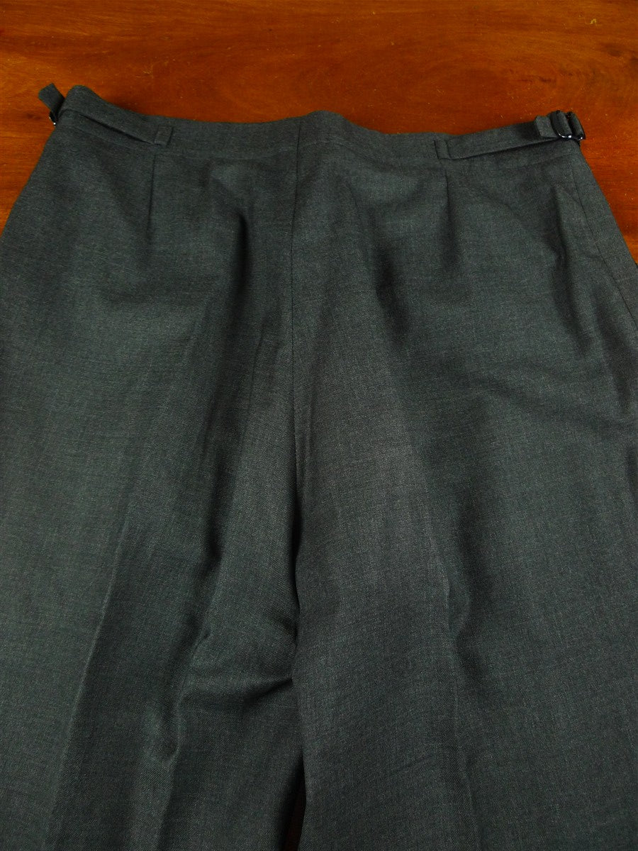 26/0662 immaculate buckleigh sw1 london bespoke grey worsted wool suit 38 short to regular