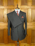 26/0665 vintage city of london bespoke grey hopsack weave worsted suit 38 short