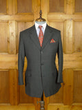 26/0665 vintage city of london bespoke grey hopsack weave worsted suit 38 short