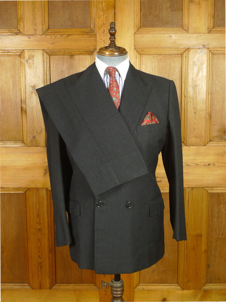 26/0667 exceptional 1970 norton & sons savile row bespoke heavyweight grey diagonal twill d/b suit 39-40 short to regular