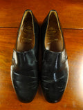 26/0708 vintage church's custom grade black leather slip-on dress shoe w/ bags uk 8