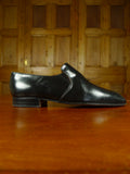 26/0708 vintage church's custom grade black leather slip-on dress shoe w/ bags uk 8