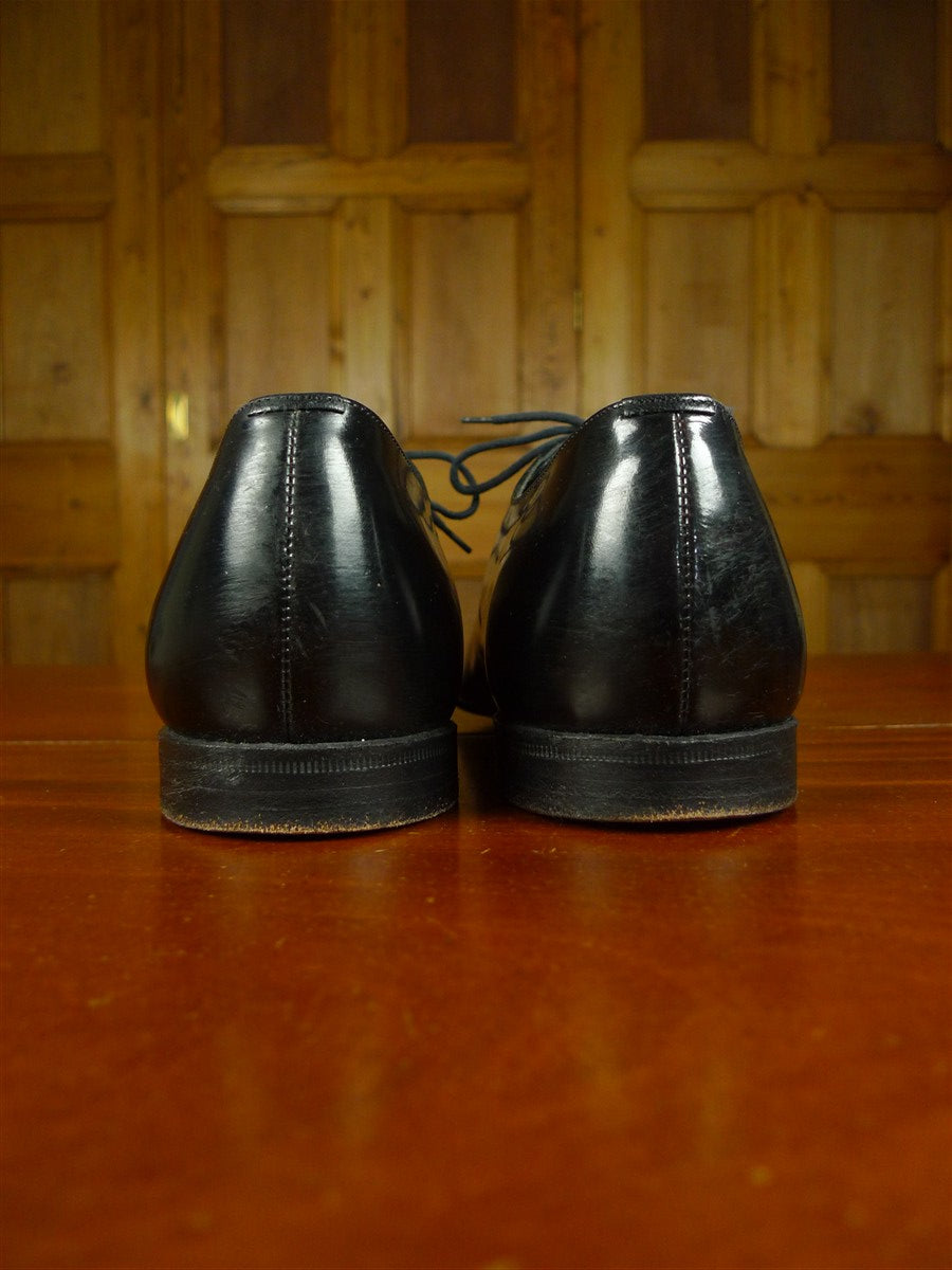 26/0707 vintage church's custom grade black leather oxford toe-cap shoe w/ bags uk 9