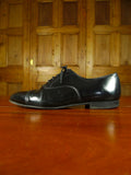 26/0706 vintage church's custom grade black leather oxford toe-cap shoe w/ bags uk 8