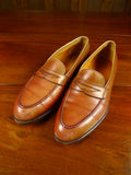 26/0773 vintage tan brown custom grade leather loafer shoe uk 8.5