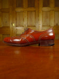 26/0704 beautiful vintage john lobb brown leather brogue shoe w/ bags uk 9.5