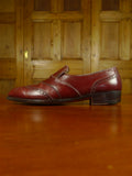 26/0705 beautiful vintage george cleverly brown leather brogue slip-on shoe w/ bags uk 9