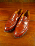 26/0702 vintage edward green brown leather loafer shoe ON 184 LAST uk 8.5