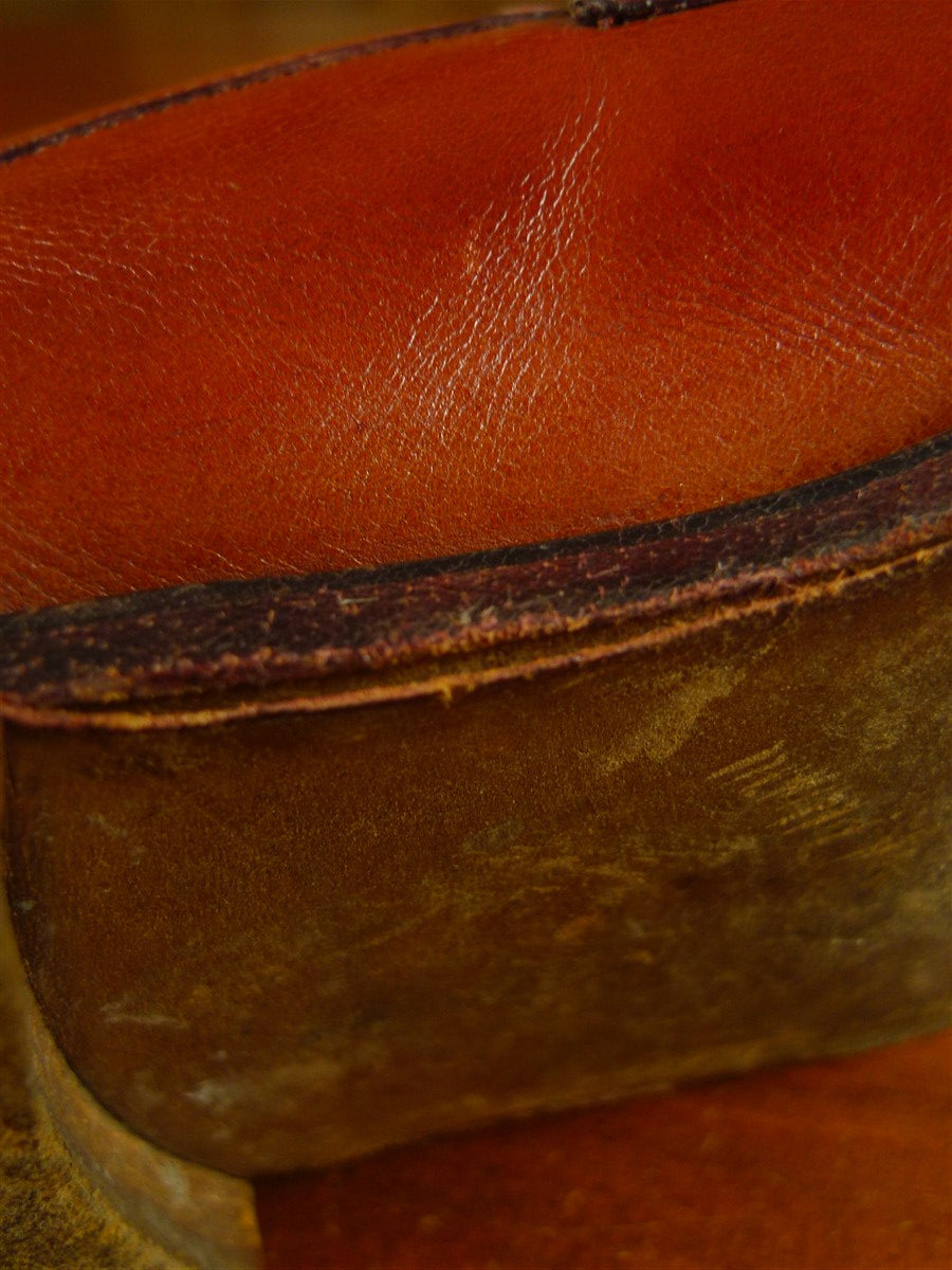 26/0702 vintage edward green brown leather loafer shoe ON 184 LAST uk 8.5