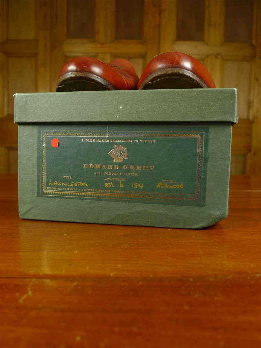 26/0702 vintage edward green brown leather loafer shoe ON 184 LAST uk 8.5