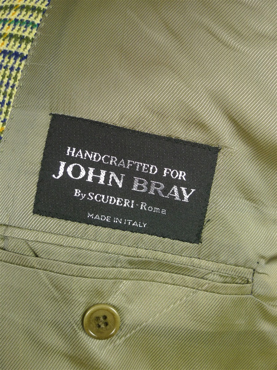 26/0690 immaculate scuderi rome hand tailored loro piana pure cashmere glen check sports jacket blazer 45 regular